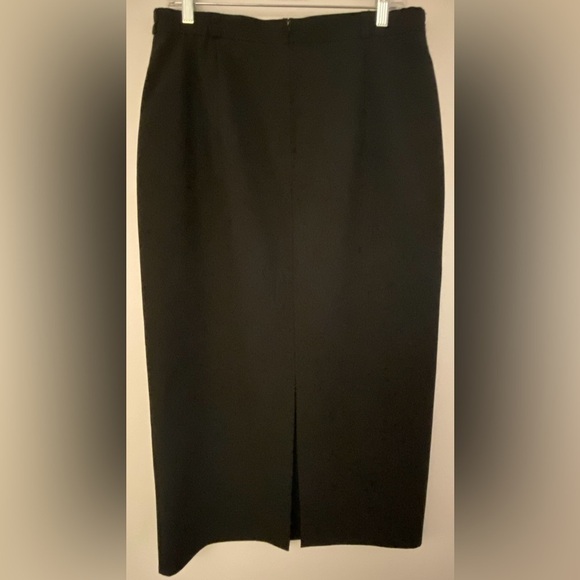 Fabiani Black Midi Long Cropped Workwear Skirt Women's Size 12 Large - Picture 2 of 10